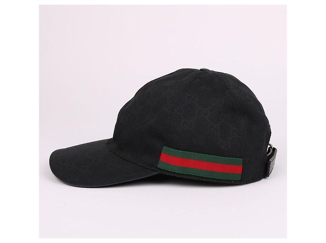 Gucci Black GG Fabric Baseball Cap - view 4