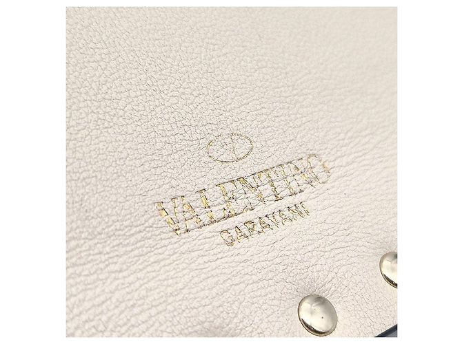Valentino Clutch a bustina Rockstud Bianco - vista 6