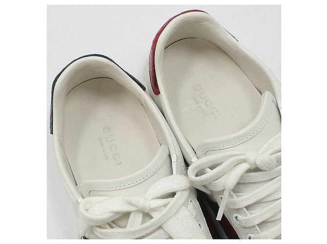 Gucci Ace Bee bestickte Sneaker Weiß - Ansicht 11
