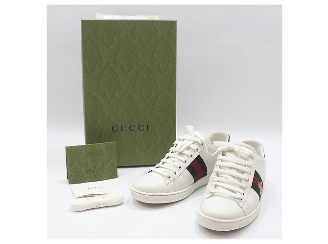 Gucci Ace Bee bestickte Sneaker Weiß - Ansicht 2