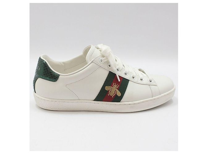 Gucci Ace Bee bestickte Sneaker Weiß - Ansicht 4