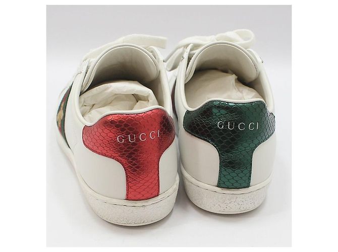 Gucci Ace Bee bestickte Sneaker Weiß - Ansicht 5