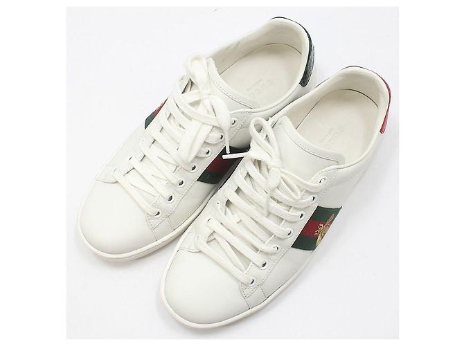 Gucci Ace Bee bestickte Sneaker Weiß - Ansicht 7