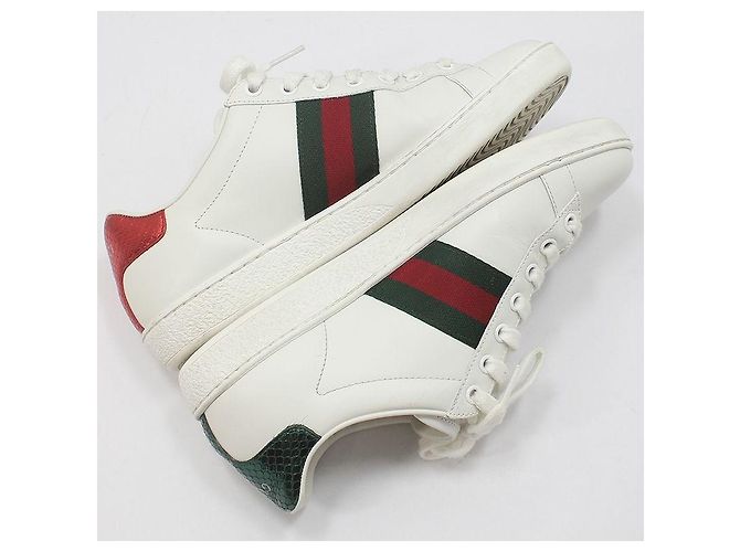 Gucci Ace Bee bestickte Sneaker Weiß - Ansicht 8