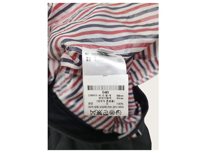 Thom Browne Minirock aus grauem Woll-Twill mit Falten Braun - Ansicht 5