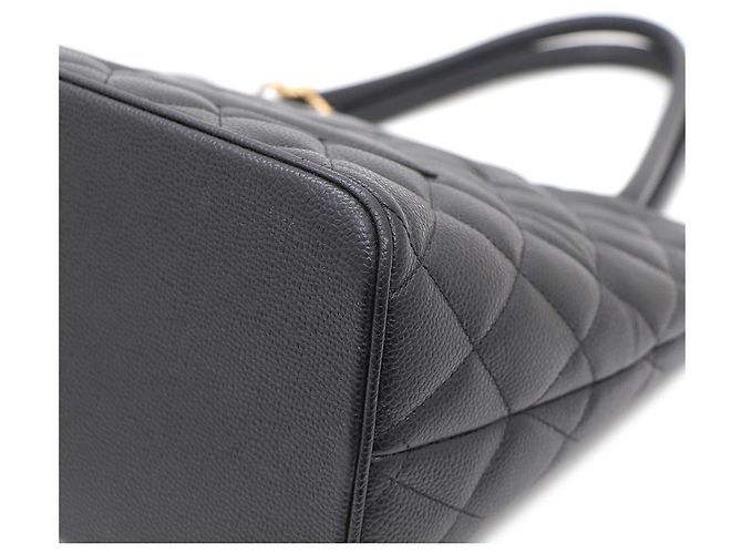 Chanel Borsa Tote e Borsa a Spalla Caviar Coin Nero - vista 10