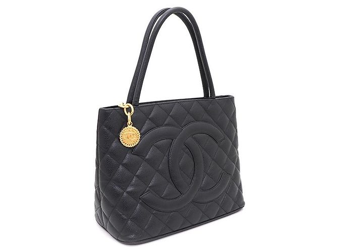 Chanel Borsa Tote e Borsa a Spalla Caviar Coin Nero - vista 2