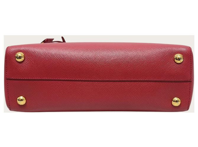 Prada Rote Saffiano Lux Tote Schultertasche - Ansicht 6