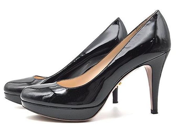 Prada Décolleté in vernice Nero - vista 3