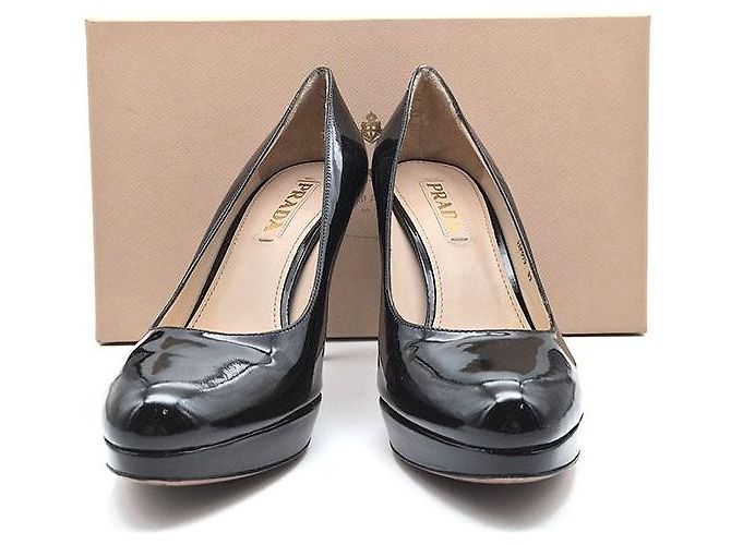 Prada Décolleté in vernice Nero - vista 7