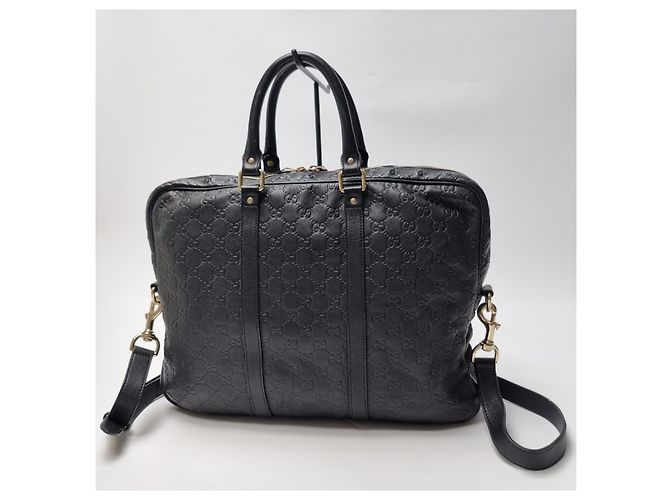 Gucci Valigetta in pelle GG Roma Nera Nero - vista 10