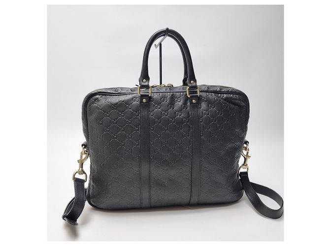 Gucci Valigetta in pelle GG Roma Nera Nero - vista 11