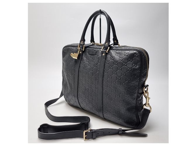Gucci Valigetta in pelle GG Roma Nera Nero - vista 6