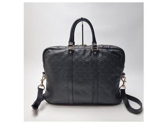 Gucci Valigetta in pelle GG Roma Nera Nero - vista 9