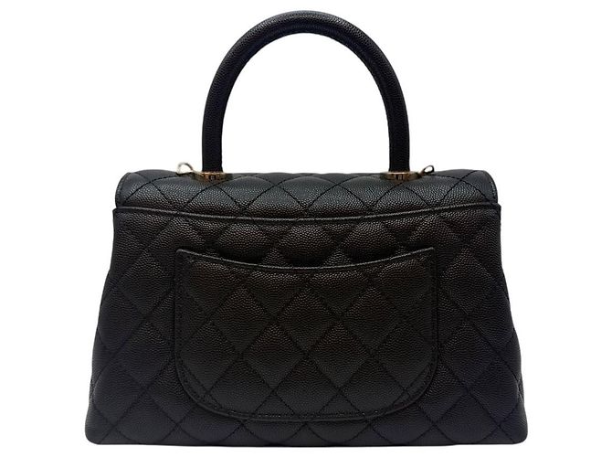 Chanel Borsa con patta piccola Caviar Coco Handle Black Nero - vista 5