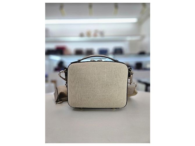 Fendi Borsa a tracolla e crossbody in tela con logo FF Bianco - vista 15