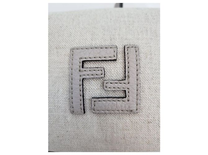Fendi Borsa a tracolla e crossbody in tela con logo FF Bianco - vista 21