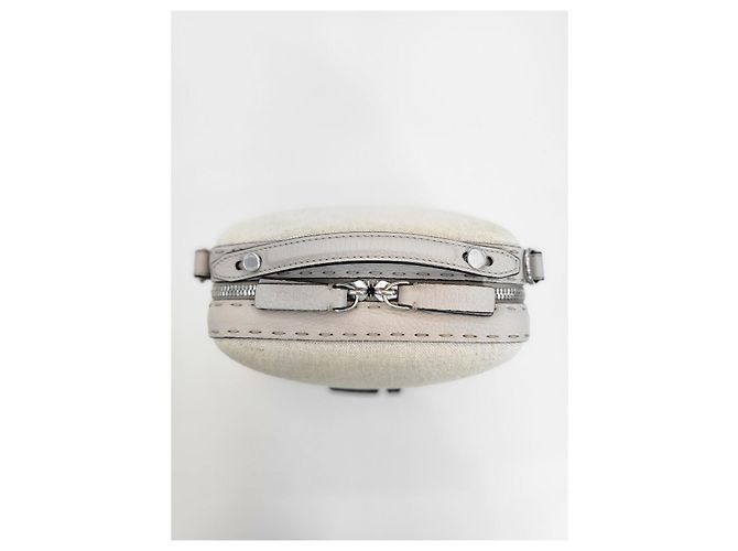Fendi Borsa a tracolla e crossbody in tela con logo FF Bianco - vista 3