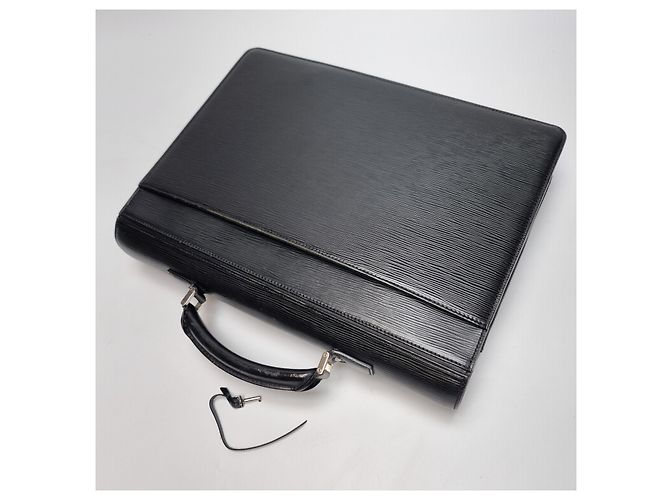 Louis Vuitton Valigetta in pelle Epi (Alta qualità, Unisex) Nero - vista 14