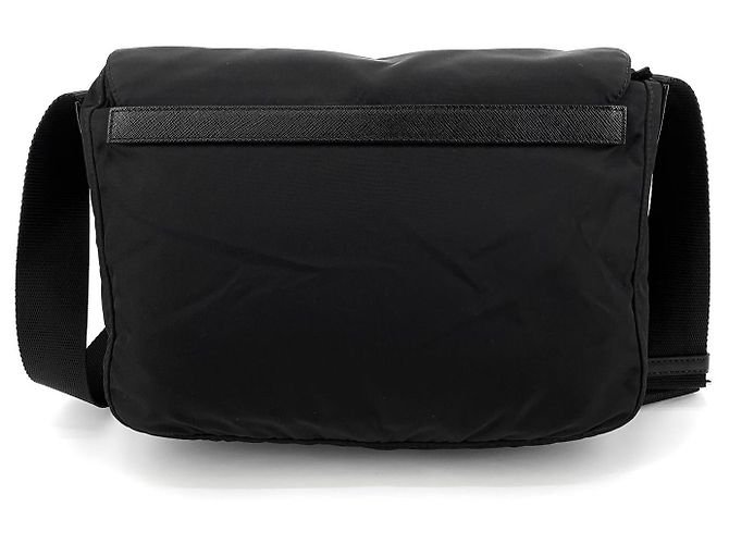 Prada Borsa a tracolla in nylon con logo triangolare Nero - vista 6