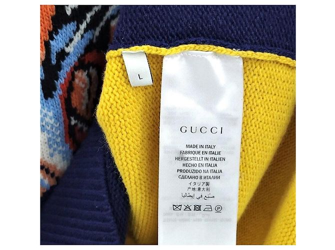 Gucci Wollstrick mit Tigerstickerei Schwarz - Ansicht 6