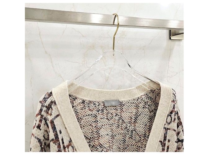 Dior Oblique Jacquard-Cardigan in Beige Braun - Ansicht 3