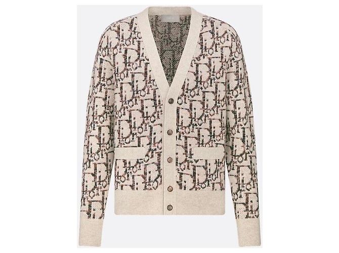 Dior Oblique Jacquard-Cardigan in Beige Braun - Ansicht 6