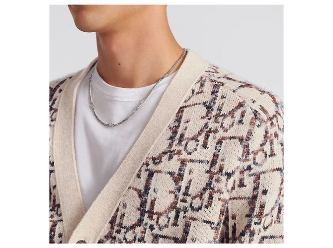 Dior Oblique Jacquard-Cardigan in Beige Braun - Ansicht 7