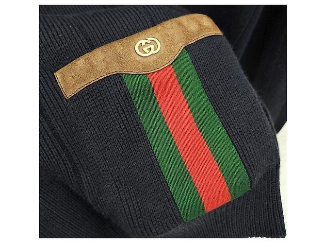 Gucci Strickjacke aus Wollmischung mit Web-Detail - Ansicht 4