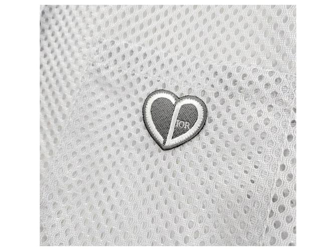 Dior Mesh-Hemd mit Kurzarm und Herz-Logo Silber - Ansicht 4
