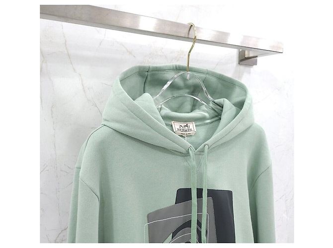 Hermès Capuz com detalhes em couro Branco - vista 3