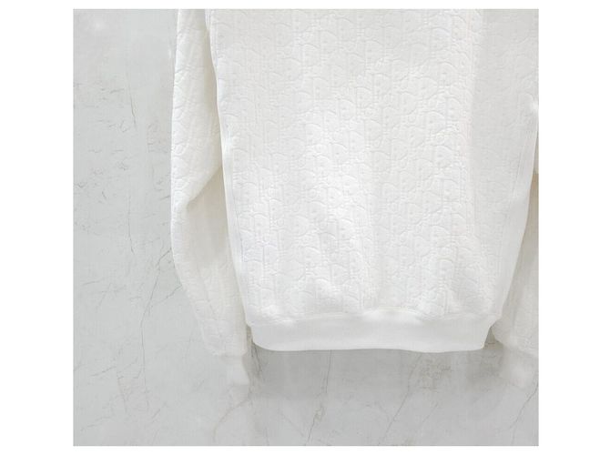 Dior Kapuzen-T-Shirt aus Frottee mit Oblique-Motiv Silber - Ansicht 3