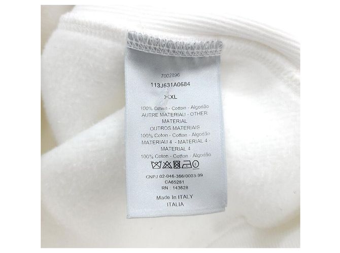 Dior Kapuzen-T-Shirt aus Frottee mit Oblique-Motiv Silber - Ansicht 6