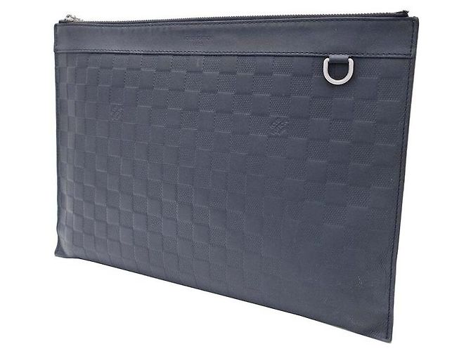 Louis Vuitton Pochette Clutch Damier Infini Nero - vista 2