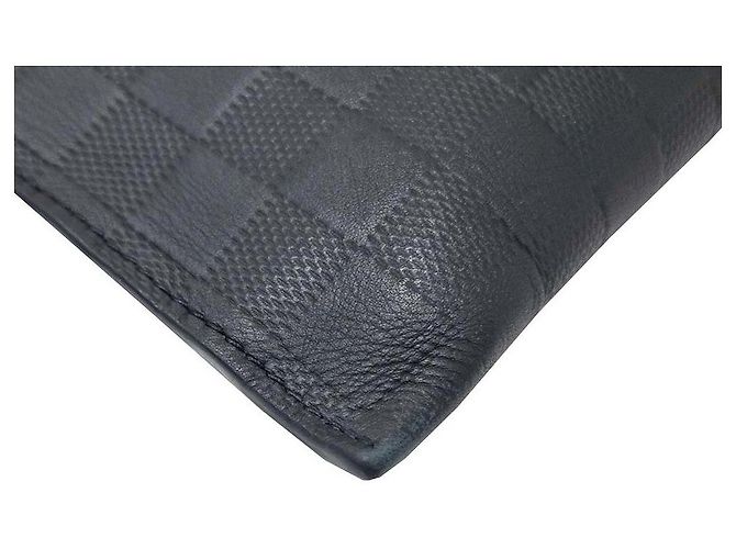 Louis Vuitton Pochette Clutch Damier Infini Nero - vista 5