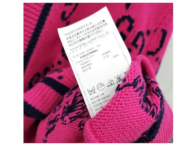 Gucci Rosa Strickjacke aus Baumwolle mit GG-Logo Pink - Ansicht 5
