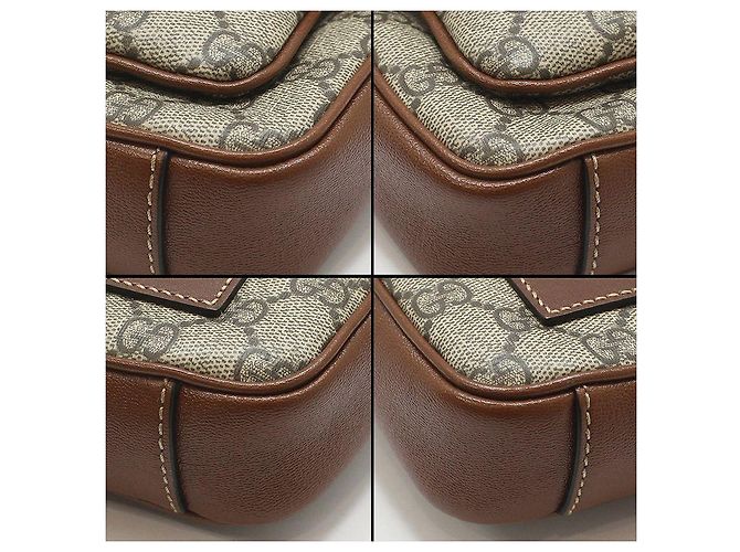 Padlock Gucci Mini bolsa crossbody com alça de mão e cadeado Marrom - vista 13