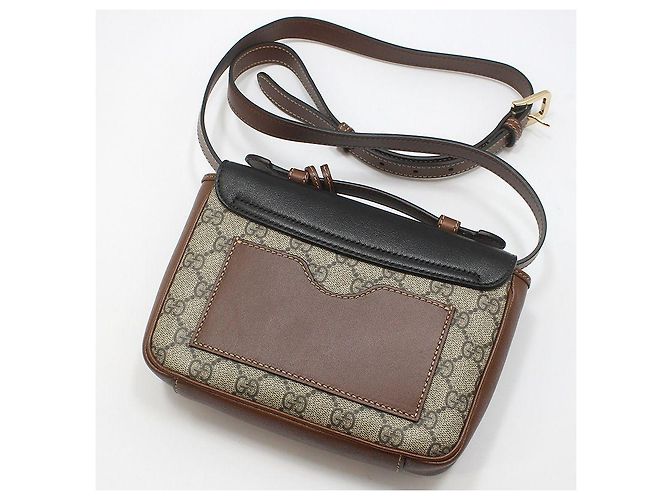 Padlock Gucci Mini bolsa crossbody com alça de mão e cadeado Marrom - vista 4