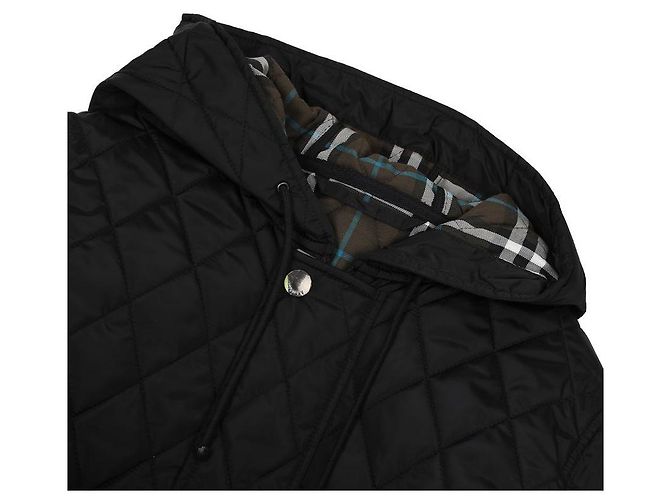 Burberry Parka de nylon acolchoado para mulher Preto - vista 6