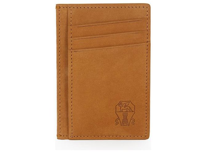 Brunello Cucinelli Kartenetui aus Nubukleder Cognac Braun - Ansicht 2