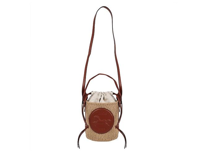 Chloé Mini borsa a secchiello Horse Medal - vista 3