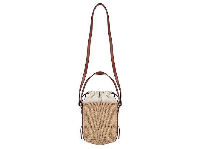 Chloé Mini borsa a secchiello Horse Medal - vista 5