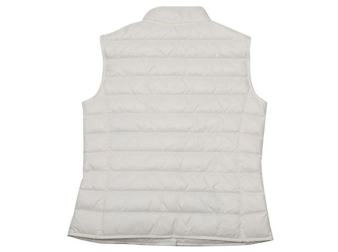 Moncler Gesteckte Weste mit Logo-Patch Weiß - Ansicht 4