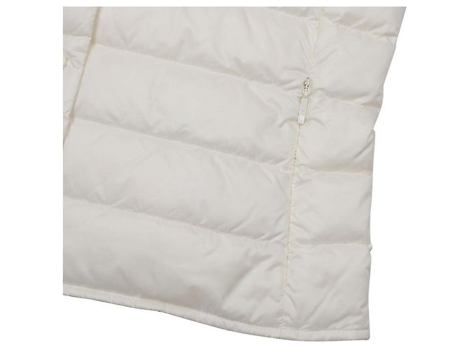 Moncler Gesteckte Weste mit Logo-Patch Weiß - Ansicht 8