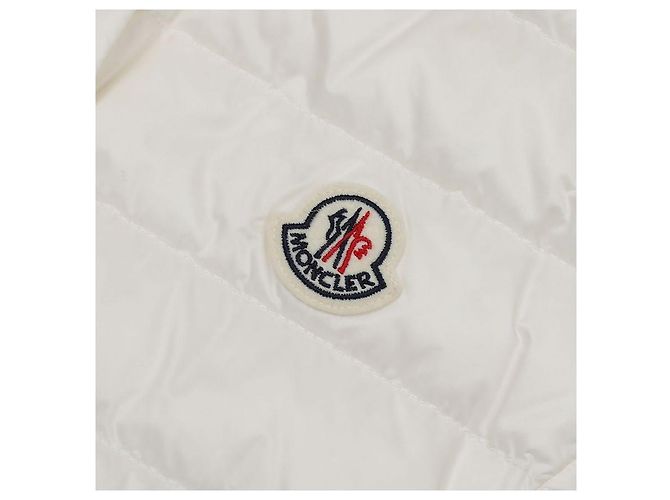 Moncler Gesteckte Weste mit Logo-Patch Weiß - Ansicht 9