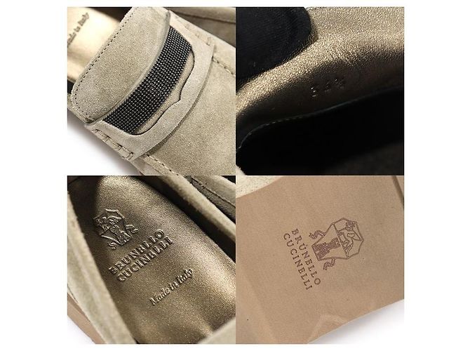 Brunello Cucinelli Mocassini Penny in scamosciato beige da donna Marrone - vista 7