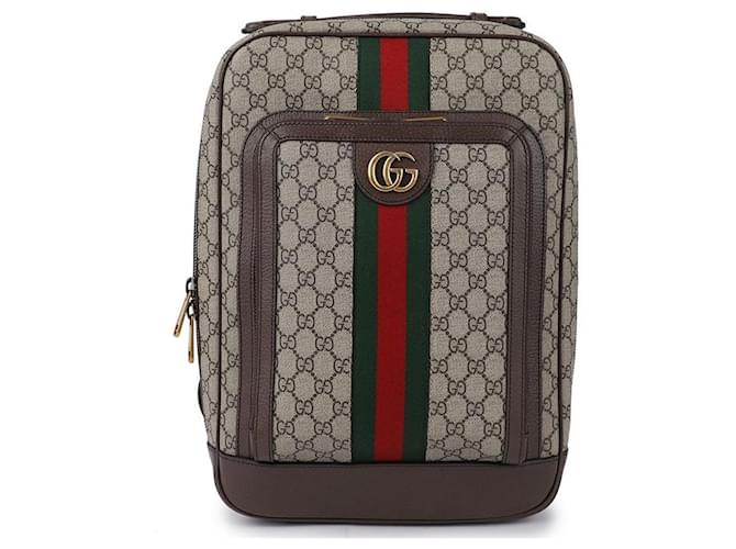 Gucci Mochila Medium Marrom - vista 3