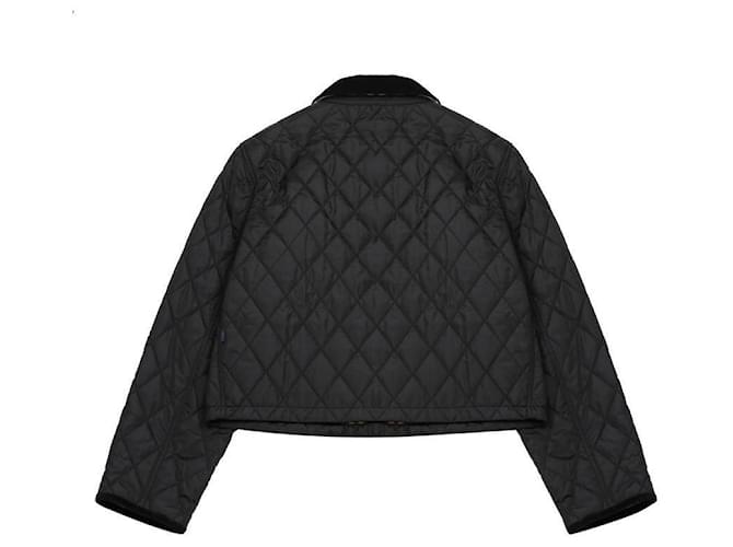 Burberry Kurze gesteppte Nylonjacke Schwarz - Ansicht 4