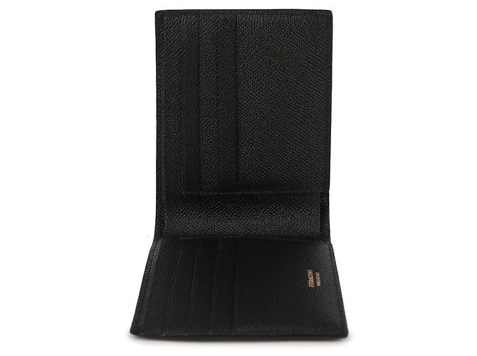 Salvatore Ferragamo Portafoglio bi-fold Gancini da uomo NERO - vista 9
