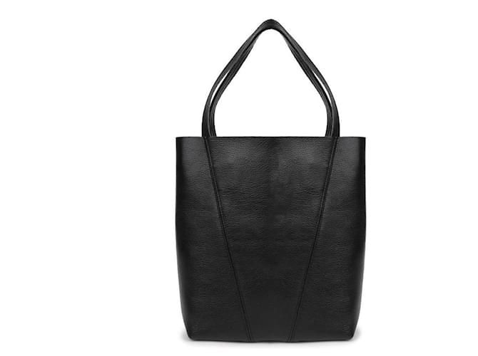 Chloé Borsa Tote Spin in pelle granulata Nero - vista 5